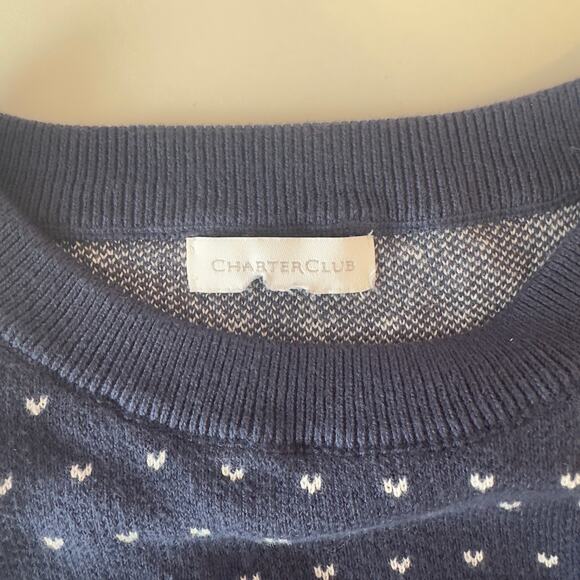 Charter Club Fair Isle Scottie Dog Crewneck Sweater Size XLP Cozy Winter Casual - Picture 3 of 8